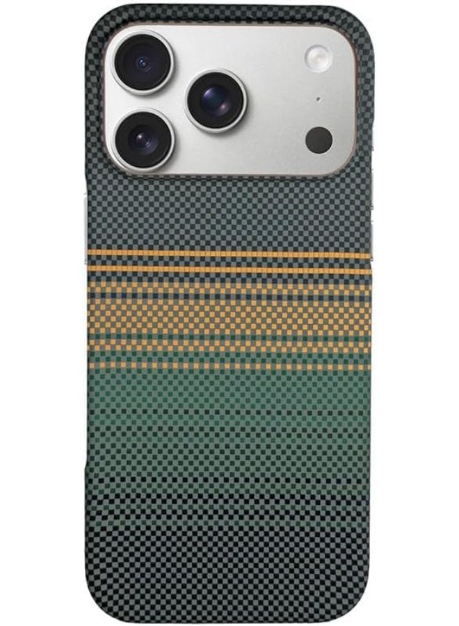 فوني Phoni Ultra Slim Magnetic Case for iPhone 17 Pro, Compatible with MagSafe, Thin Lightweight Matte Phone Case, Carbon Fiber Style Texture, Raised Camera Protection (Verdant Dusk – Green Carbon) - Image 1